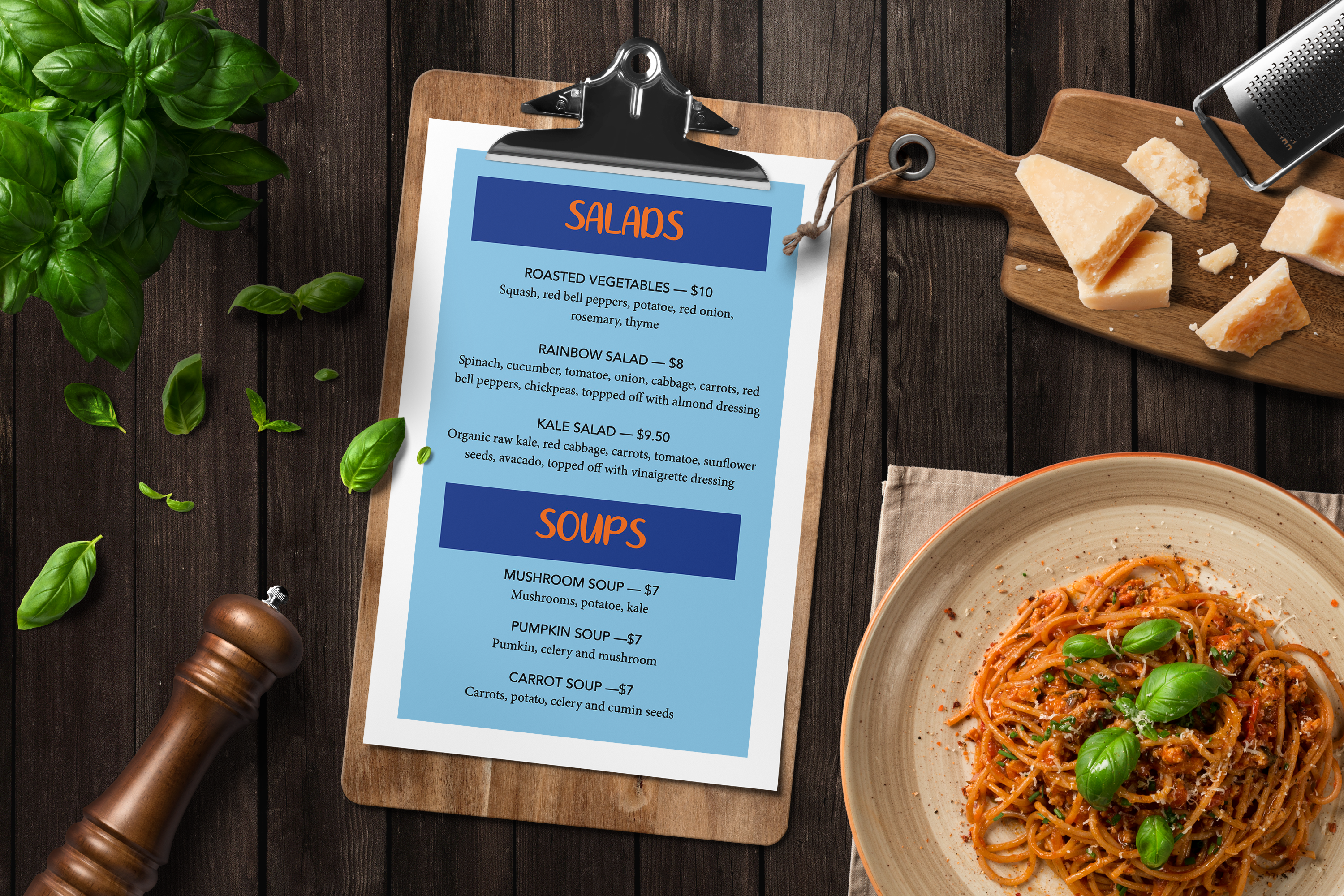 Lettuce Eat menu — in context