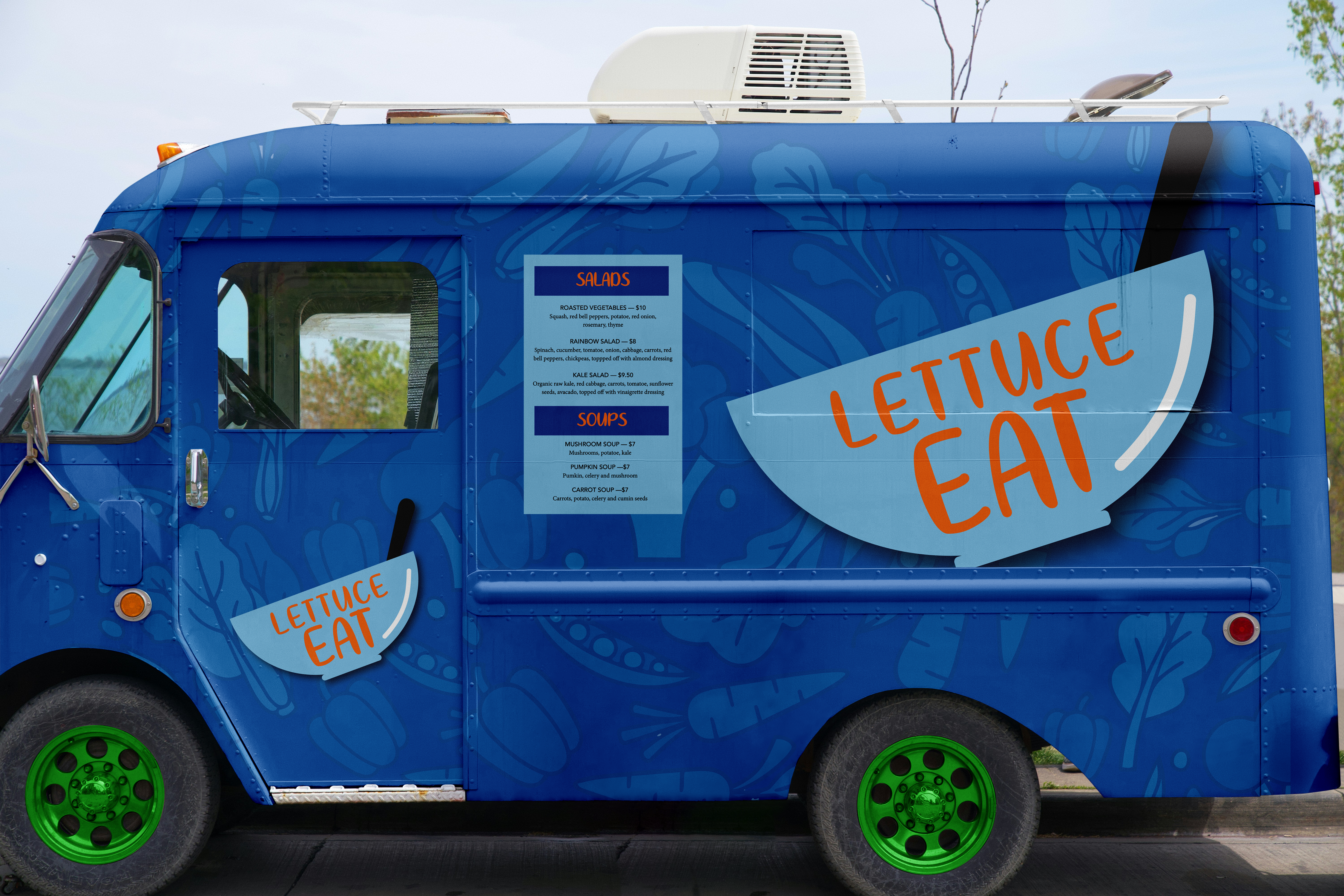 Lettuce Eat food truck — real world mockup